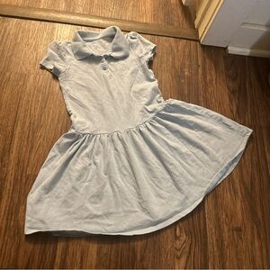 3/$15 😻 THE CHILDRENS PLACE Girls UNIFORM Short Sleeve Polo Blue Dress 5 5T
